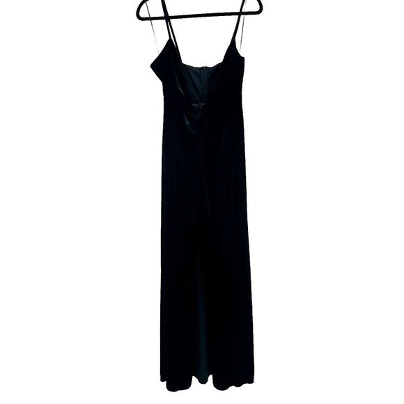 Superdown Aurora Velvet Deep V Zipper Maxi Dress In Black Size S NWOT - Picture 6 of 10